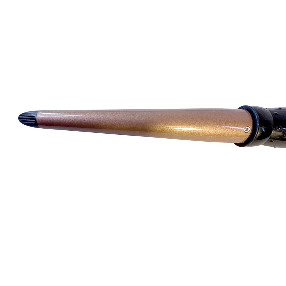 Argan Heat Curling Wand Women Black Gold Ceramic Tapered Hair Styling Tool - Picture 5 of 11